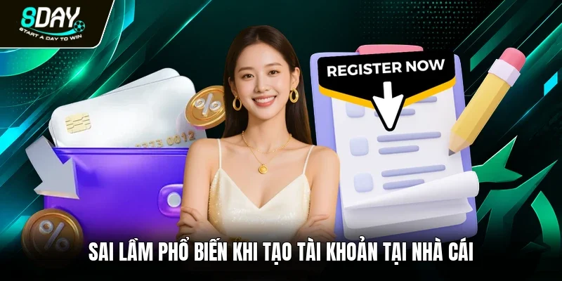 Sai lầm phổ biến khi tạo tài khoản tại nhà cái